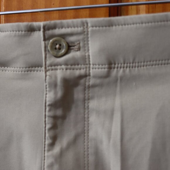 Nicklaus Mens Gray Khaki Flat Front Shorts 40 - Picture 4 of 8